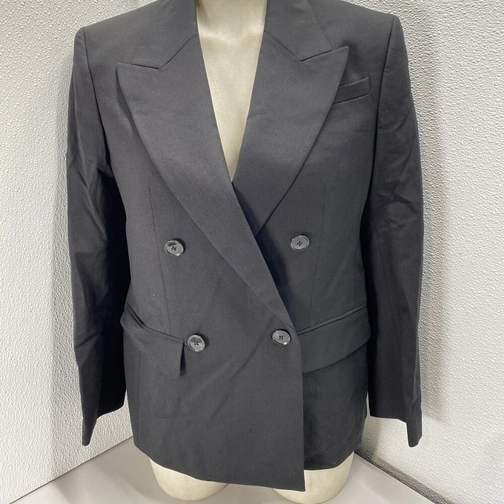 Banana Republic Womens Relaxed Double Breasted Wool Blazer